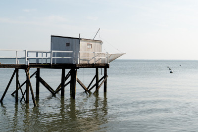 在木桩上的钓鱼小屋Île d'Aix Charente maritime