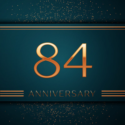 Realistic Eighty four Years Anniversary Celebratio