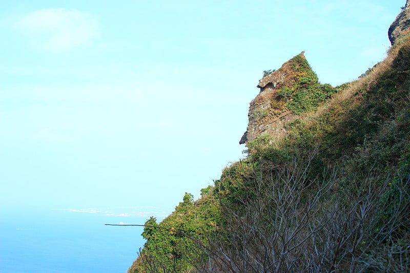 承山日出峰，联合国教科文组织世界遗产，日出峰，日出峰，岩石，火山口，悬崖，