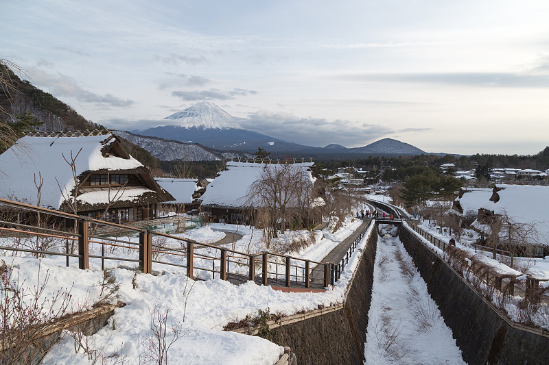 冬天的日本富士山