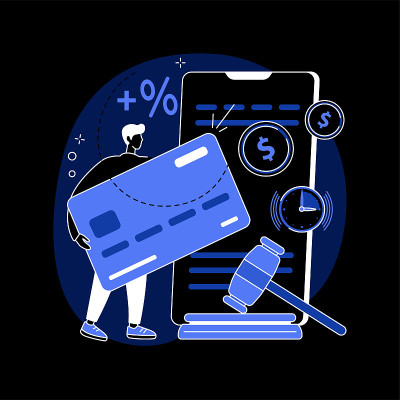 支付罚款抽象概念矢量插图。
