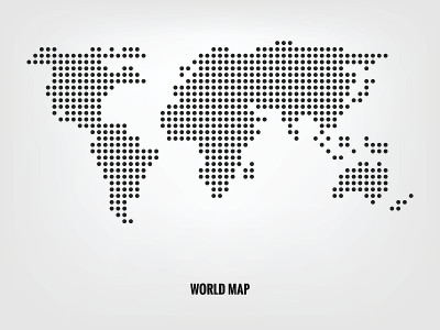 世界地图上,向量