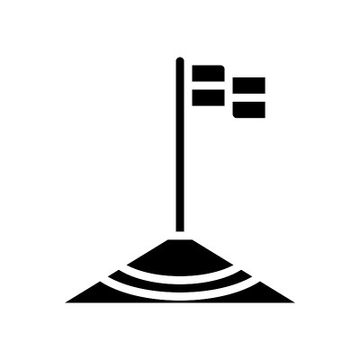 角踢字形图标矢量插图