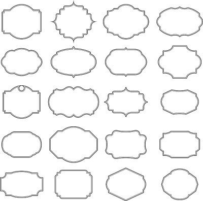 空白古董框架矢量插图