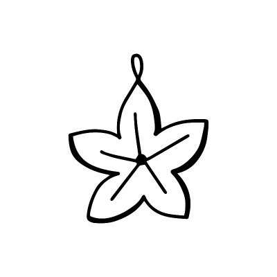 孤立的简单手绘黑色新年和圣诞节元素。矢量插图。打印。