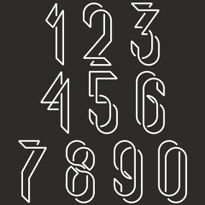 数字符号行字母数字，模型数学数字潮人海报