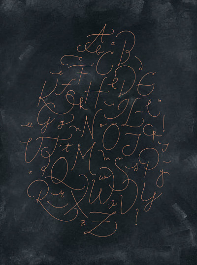 笔线字母暗