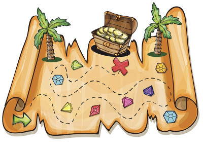 海盗宝箱-矢量插图