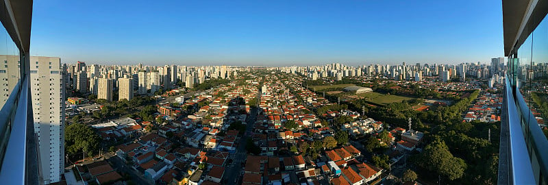 巴西圣保罗的城市全景。