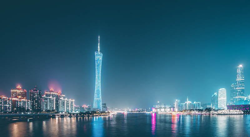 广州市现代建筑景观天际线