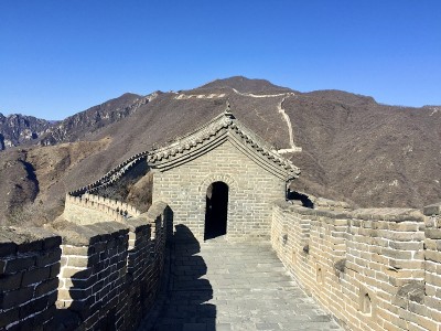 中国长城上的红灯笼