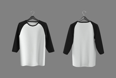 半袖raglan t恤模型