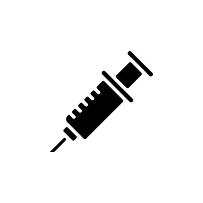 疫苗接种图标在向量。标识