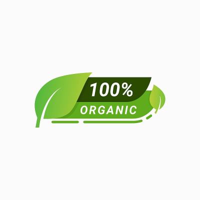 新鲜天然产品标志健康素食食品