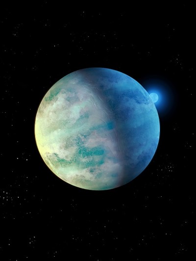 现实的系外行星，超级地球行星，美丽的行星在太空，行星的背景