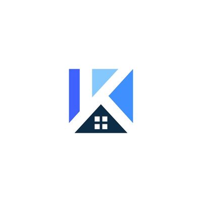 K letter house home vector icon illustration