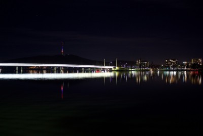 堪培拉-夜晚的城市景观