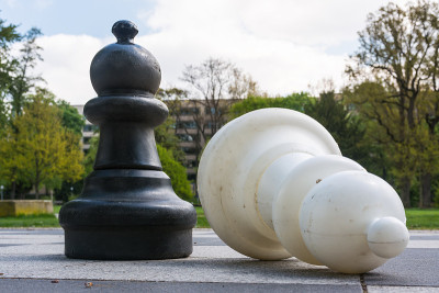 棋盘棋户外广场公园大战略柏油路