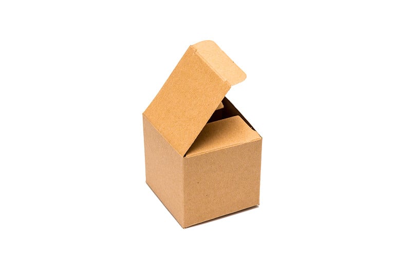 Cardboard box isolated on white