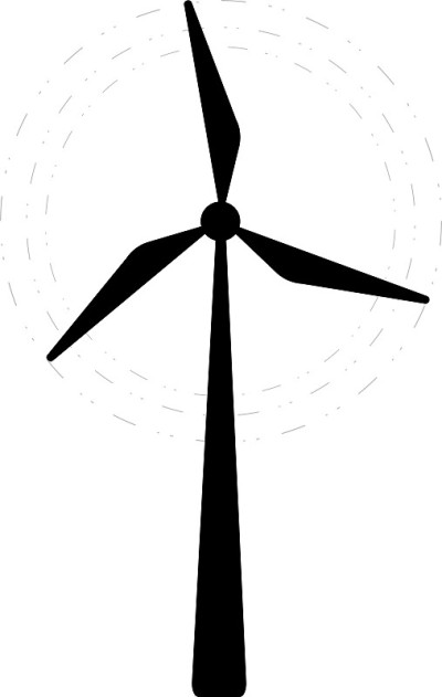 风车。替代能源概念的说明