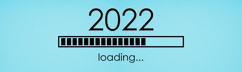 新年2022加载栏极简主义网页横幅