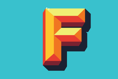 雕刻矢量字母F颜色Pantone的任何用途