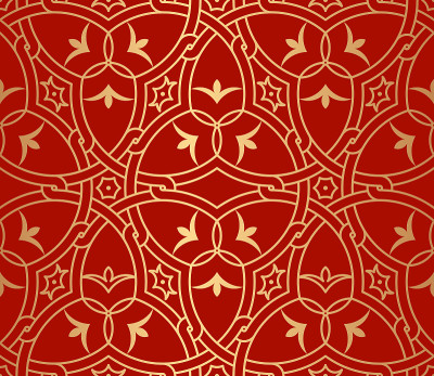 装饰东方金花纹