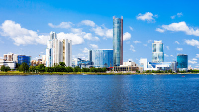 叶卡捷琳堡市中心的天际线