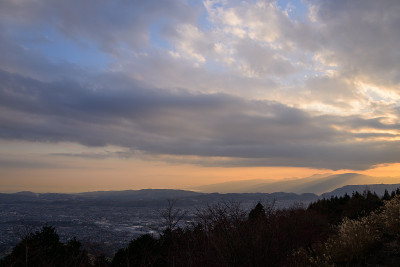 日本神奈川的湘南地区黄昏景观