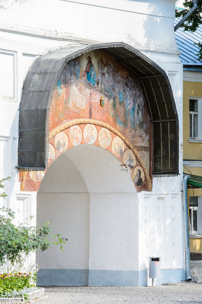 三一Sergius Lavra建筑在Sergiyev Posad，莫斯科区，俄罗斯。