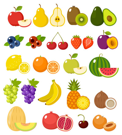 Fruit on a white background isolated