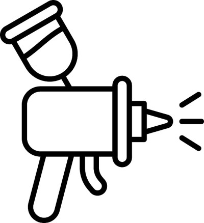 Car Paint Spray Gun Concept Vector Icon Design, Mo