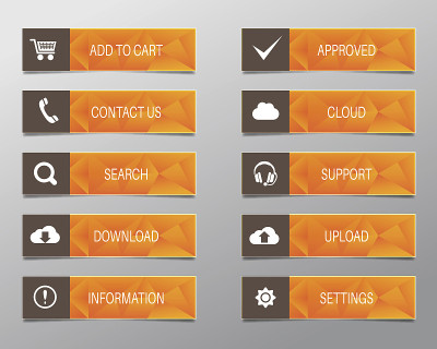 带有多边形背景的OrangeWebButtons