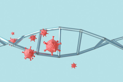 covid-19 DNA,3D渲染