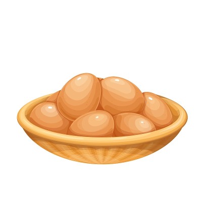 鸡肉棕色的鸡蛋