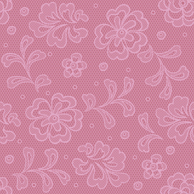 无缝花边图案，花复古矢量背景
