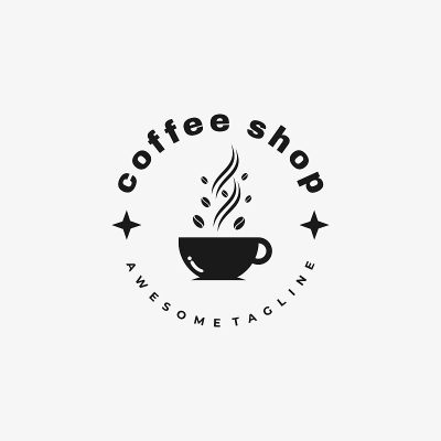 向量插图咖啡店剪影风格。