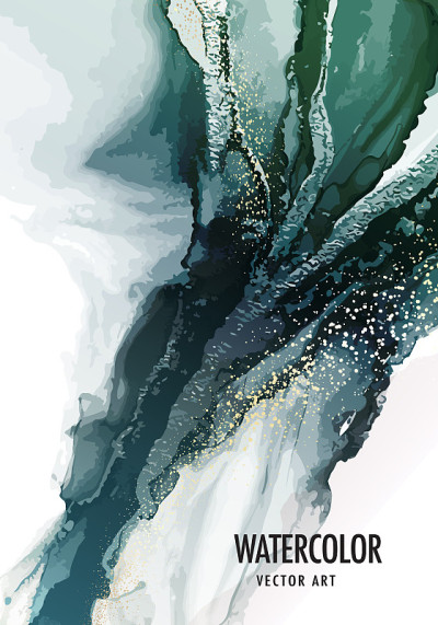 pouring art green marble background. Luxury emeral