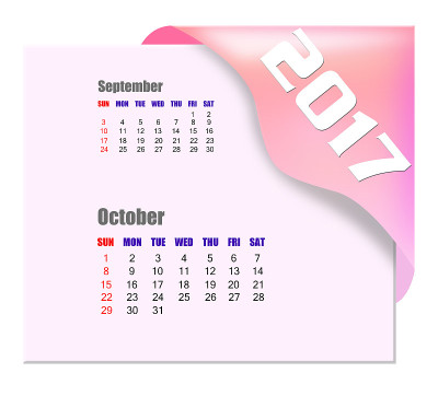 2017年10月日历