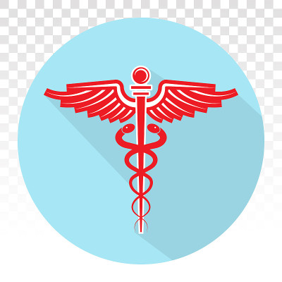 Caduceus医疗符号为医疗保健和医药药房应用程序在透明的背景