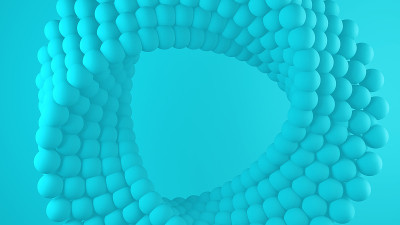 由球体组成的3D插图