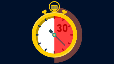 秒表与30分钟书签。30分钟的计时器。