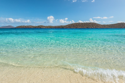 科基角海滩在圣托马斯，USVI，加勒比
