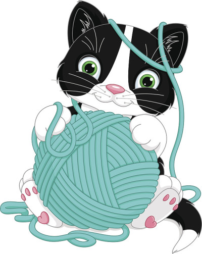 毛线球小猫