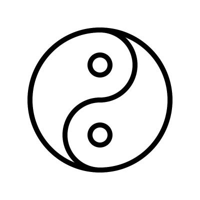 Yin yang vector, Chinese New Year related line sty