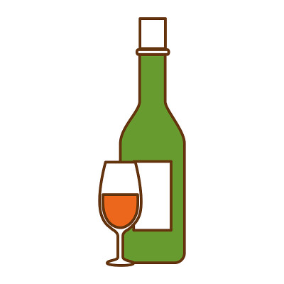 带杯的酒瓶