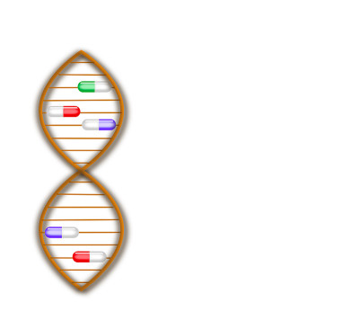 白色背景上的DNA