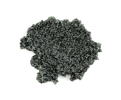 Small Black Caviar Isolated on White Background To