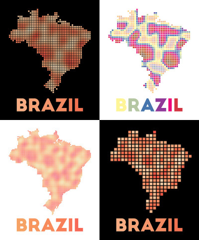 巴西地图。