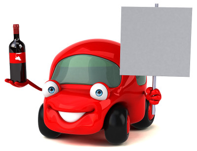 有趣的汽车- 3D插图
